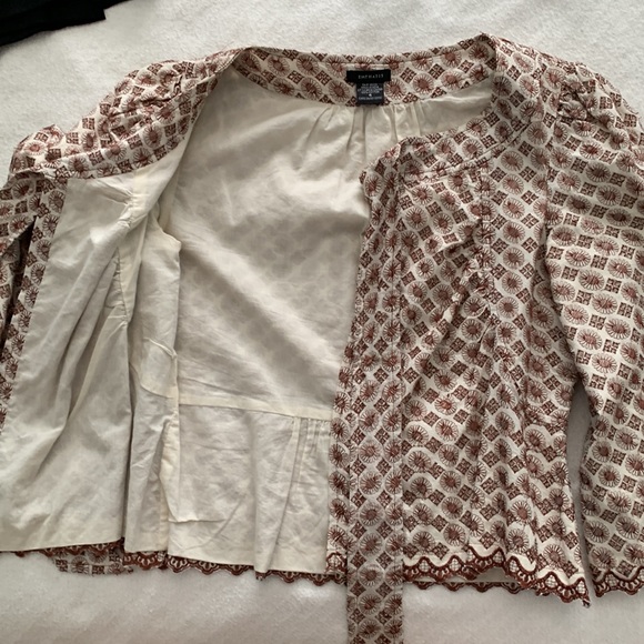 Vintage fully lined embroidery work short jacket - made in India - size 4 - Picture 4 of 4